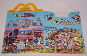 1989 Disney McDonald's Mickey's Birthdayland Bahnhof Happy Meal Box - Bild 1 von 2