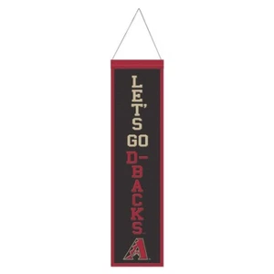 ARIZONA DIAMONDBACKS LET'S GO D-BACKS WOOL BANNER 8" X 32" WINCRAFT 🐍 - Picture 1 of 1