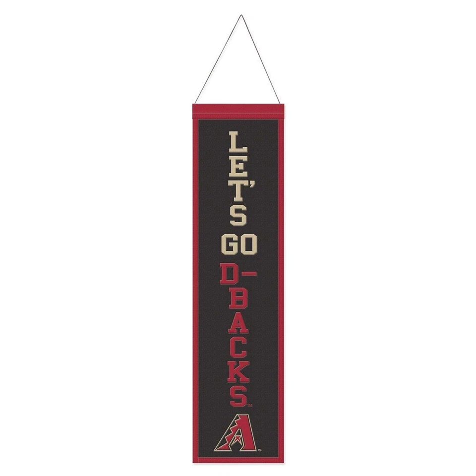 ARIZONA DIAMONDBACKS LET'S GO D-BACKS WOOL BANNER 8" X 32" WINCRAFT 🐍 - Image 1 of 1