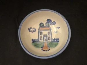 M.A. Hadley Pottery Hand Painted Country Folk Art 5 1/2" FARMHOUSE CEREAL BOWL - Picture 1 of 5