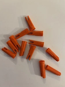 1 DZ NARANJA VINTAGE ESTILO TIRO CON ARCO TRADICIONAL ÍNDICE FLECHA NOCKS 5/16” - Imagen 1 de 1