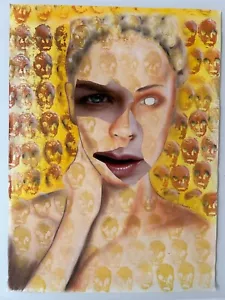 Fantastic Mixed Media Collage self portrait outsider artist Christabel Christo - Picture 1 of 1