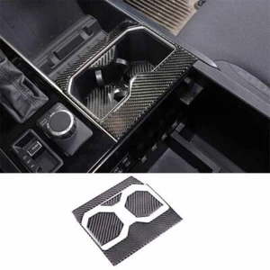 Trim Real Carbon Fiber Console Water Cup Frame 4PCS 2022-2023 For Toyota Tundra - Picture 1 of 10