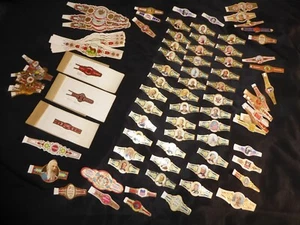 APPROX 100 CIGAR LABEL BANDS LOT US PRESIDENTS & 3 PROGRESSIVE PROOFS OTHERS - Picture 1 of 11