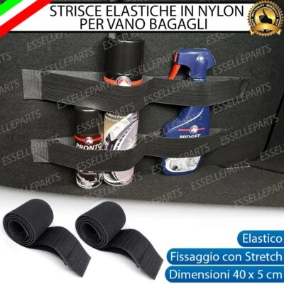 2 X STRISCE ELASTICHE BAGAGLIAIO VANO BAGAGLI CON STRETCH PER SAAB 9_5 - Immagine 1 di 4