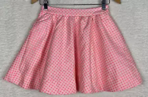 Falda Patinadora Kate Spade Niña 12 Rosa Neón Lunares Forrada Trasera Cremallera Dorada - Imagen 1 de 12