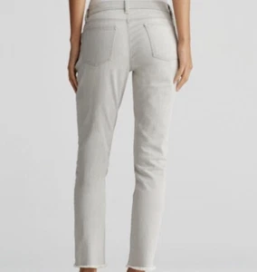 Eileen Fisher Bio-Baumwolle Raw Hen Ankle Crop Damen Jeans Größe 12 Grau - Bild 1 von 13