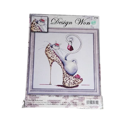Design Works Counted Cross Stitch Kit Fashionista Cat 2744 Sealed - Image 1 of 3
