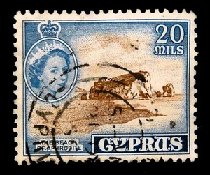 Cyprus 1955 /20 Mills / SG178 / Queen Elizabeth / used - Picture 1 of 1