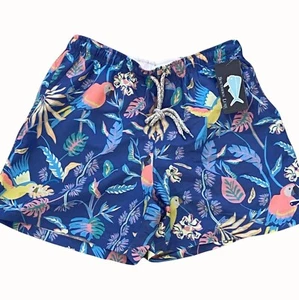 Southern Lure Boy Youth Size XL Colorful Tropical Parrot Print Swim Trunks NEW - Picture 1 of 6