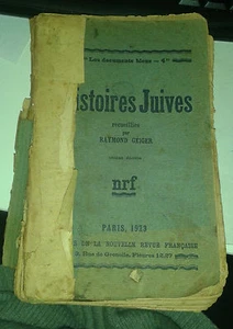 Histoires juives recueillies par Raymond Geiger. Nrf. 1923. - Picture 1 of 1