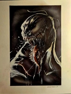 Original Venom Art Sketch Gorkem Demir OA 11.5 x 9 COA Marvel venomized - Picture 1 of 2