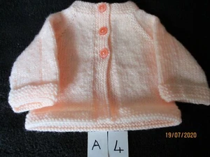 handmade baby cardigan 0-3 months Stylecraft Special double knit apricot - Picture 1 of 4