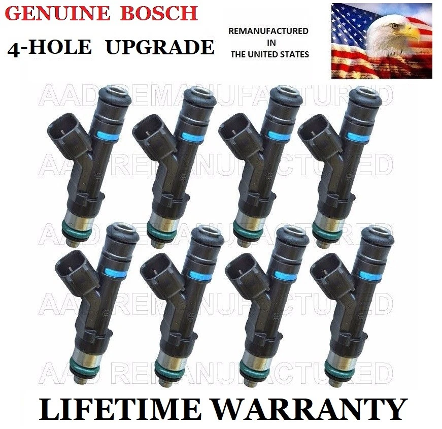 Genuine Bosch 4 Hole Upgrade 8X Fuel Injectors for Ford F-150 E-150 250 4.6L - Image 1 of 1