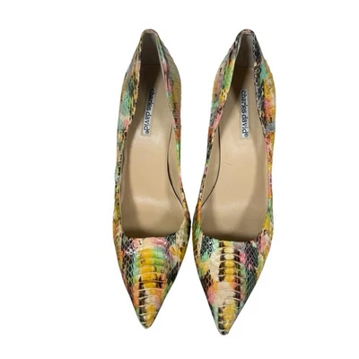 Charles by Charles David Stiletto Heel Pointy Toe Multicolor Shoes Women’s 7.5M — 第 1/4 张图片