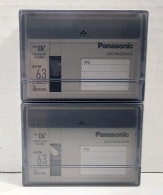 2 Cassette Panasonic AY-DVM63AMQ Mini DV DVM Master Grade NUEVO Foto 1 de 4