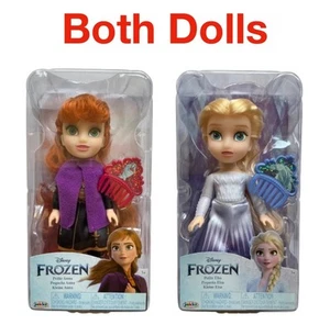 Disney Frozen Petite Elsa and Petite Anna with Comb 6 Inch Dolls - BRAND NEW - Picture 1 of 7