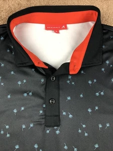 Redvanly Black Pattern Polo Shirt Size XL - Picture 1 of 7