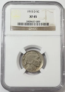 1915 D Buffalo Nickel NGC XF-45 - Picture 1 of 4
