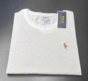 Neu mit Etikett Polo Ralph Lauren kurzärmliges weißes Herren-T-Shirt mit Rundhalsausschnitt kostenloser Versand - Bild 1 von 4
