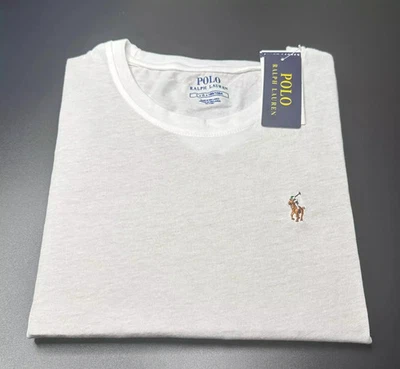 NWT Polo Ralph Lauren Men Short Sleeve Crew Neck White T-Shirt Free Shipping - Image 1 of 4