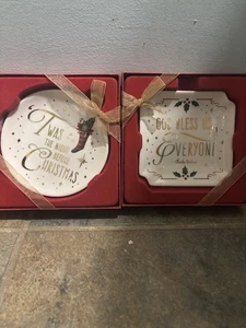 Set 2 piatti natalizi decorativi in scatola  - Foto 1 di 5