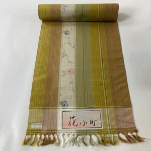 JAPANESE KIMONO FABRIC CLOTH BOLT TSUMUGI PURE SILK AA0312 - Picture 1 of 5