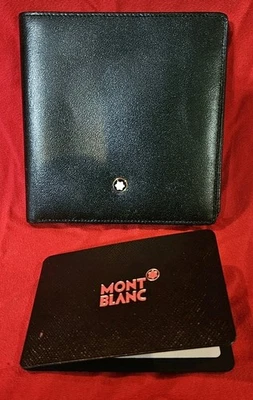 MontBlanc Hombre Westside 4cc Negro Billetera Estuche para Monedas Cuero Auténtico Menor Artículos Foto 1 de 4