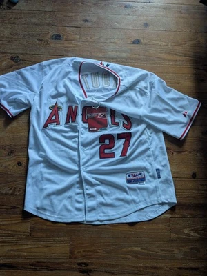 Mike Trout Signed Los Angeles Angels Jersey #27 Autographed COA JSA Size 52 - Image 1 of 4