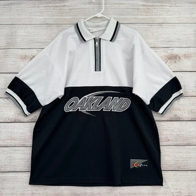 Camisa Jersey De Colección Años 90 Fin de Semana Oakland 1/4 Cremallera Para Hombres 2XL Blanca Negra Raiders Foto 1 de 4