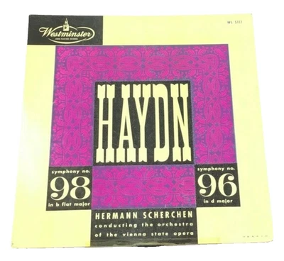 Scherchen Haydn Symphonies Nos. 98 & 96 REC. 1951 Westminster WL 5111 LP Records - Image 1 of 3