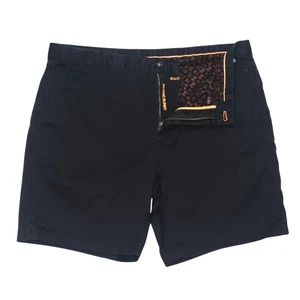 Psycho Bunny Shorts Men’s Size 36 Black Flat Front Chino Khaki - Picture 1 of 14