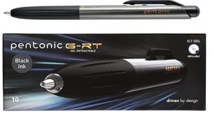 Pentonic GR-T Retractable Gel Pens, 10 Count, Black Ink  (1002363) - Picture 1 of 2