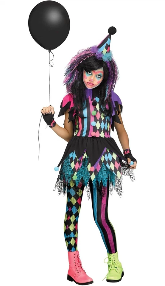 Vestido Disfraz Halloween Payaso Circo Retorcido Niño Niñas XL (14-16) Foto 1 de 4