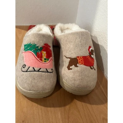 Zapatillas medianas Kooba Holiday Dachshund de piel sintética para dama nuevas con etiquetas Foto 1 de 4