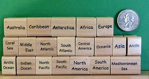 Juego de estampillas de goma suplementarias Continents No. 1, Qty 20 - Imagen 1 de 1