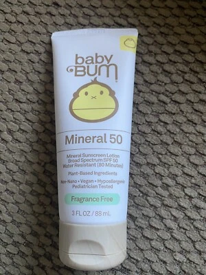 ❤️Loción protectora solar mineral Sun Bum Baby amplio espectro FPS 50 3 oz caducidad 10/24 Foto 1 de 2