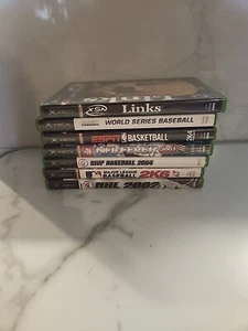 7 Original Xbox Game Lot Sports Basketball Baseball Football Hockey Golf - Picture 1 of 16