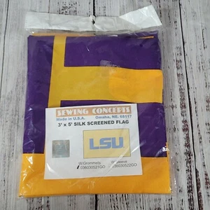 Lsu Tigers NCAA Football Gold Purple 3x5 Flag - Picture 1 of 3
