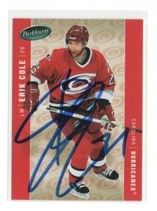 ERIK COLE CAROLINA HURRICANES 2005-06 PARKHURST IP/TTM AUTOGRAPH AUTO - Picture 1 of 1