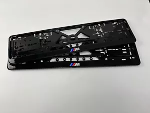 2x BLACK PIANO BMW M Kennzeichenhalter Rahmen - Bild 1 von 8