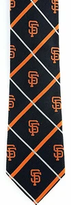 San Fransisco Giants Men's Neck Tie Licensed MLB Baseball Silk Black Necktie - Picture 1 of 3