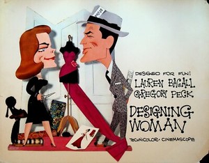 Designing Woman Lauren Bacall Gregory Peck Homemade Lobby Card
