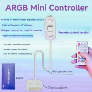 5V 3pin To SATA Power Supply RGB Sync Controller Cable With Remote Control White - Picture 1 of 3