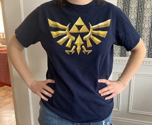 The Legend of Zelda Tshirt Adult L Navy Bl Nintendo 2017 - Picture 1 of 12