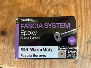 STARBORN Fascia System for 1-7/8" 305 Stainless Screws #54 Warm Grey 100 PCS - Picture 1 of 5