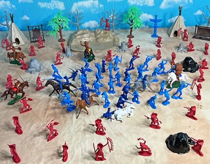 Custer's Last Stand Playset - 54mm Plastic Soldiers - Picture 1 of 3