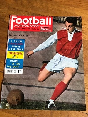 véritable signature Autographe ))  Jean Vincent / Stade de Reims 60s - Photo 1/2