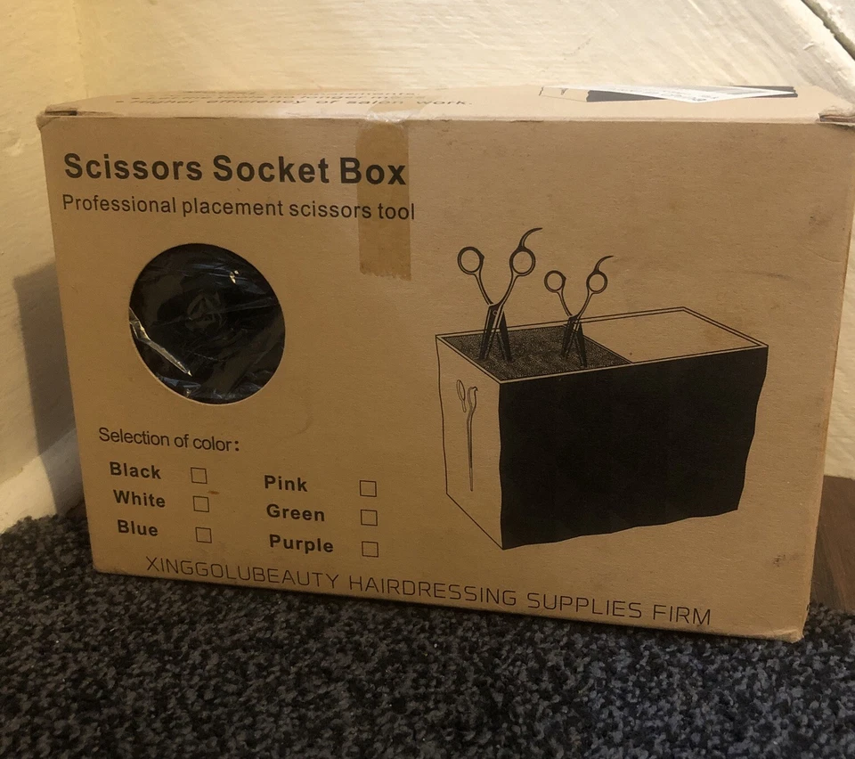 Nuevo Enchufe Tijeras Negro Compartimentos Extraíbles Foto 1 de 1