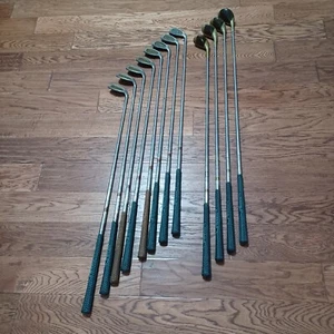 Vtg Lynx Predator Golf Clubs Set 3-Pw & Woods 1,3,4 5 RH Steel Shaft. Pre-Owned  - Picture 1 of 11